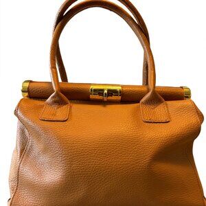 Borse in Pelle Italy Genuine Leather Tan Doctor Frame Bag